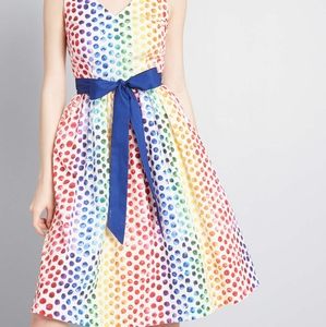 Amazing fit and flare rainbow dress